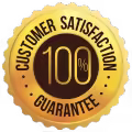 Customer satisfaction guarantee gold badge for our business