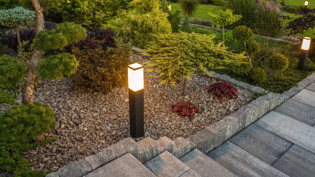 Stone Pathway with landscaping surrounding it